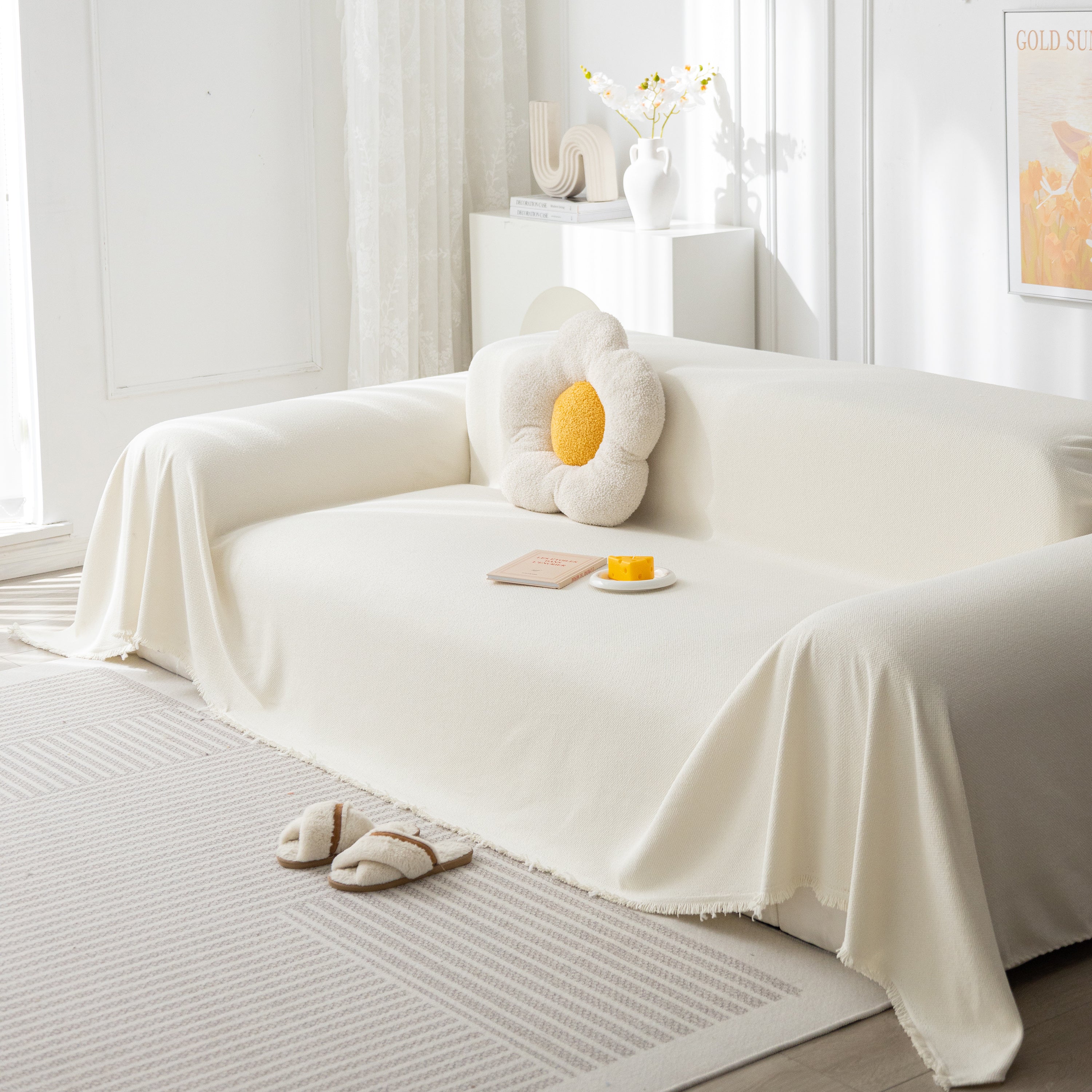 High-Tech Fabric Splash-Resistant Pet Furniture Covers for Sectionals, Dustproof Blanket for Couch
