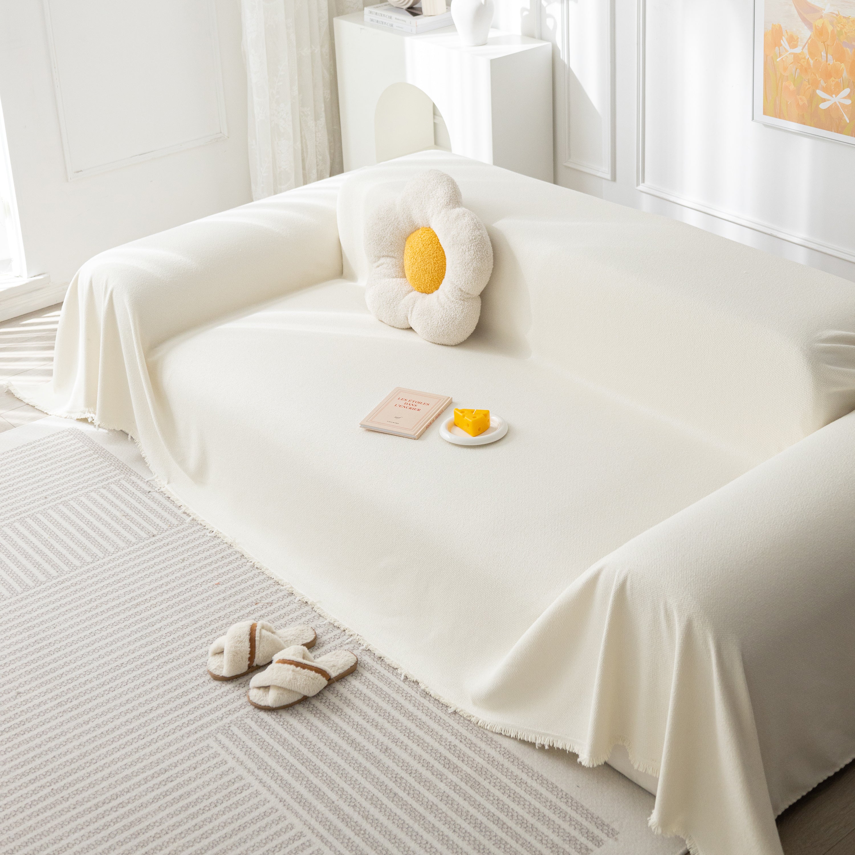 High-Tech Fabric Splash-Resistant Pet Furniture Covers for Sectionals, Dustproof Blanket for Couch