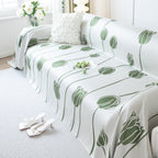 Cozy Cooling Tulip Sofa Throw Covers, Decorative & Breathable Couch Cover, Elegant Couch Protector