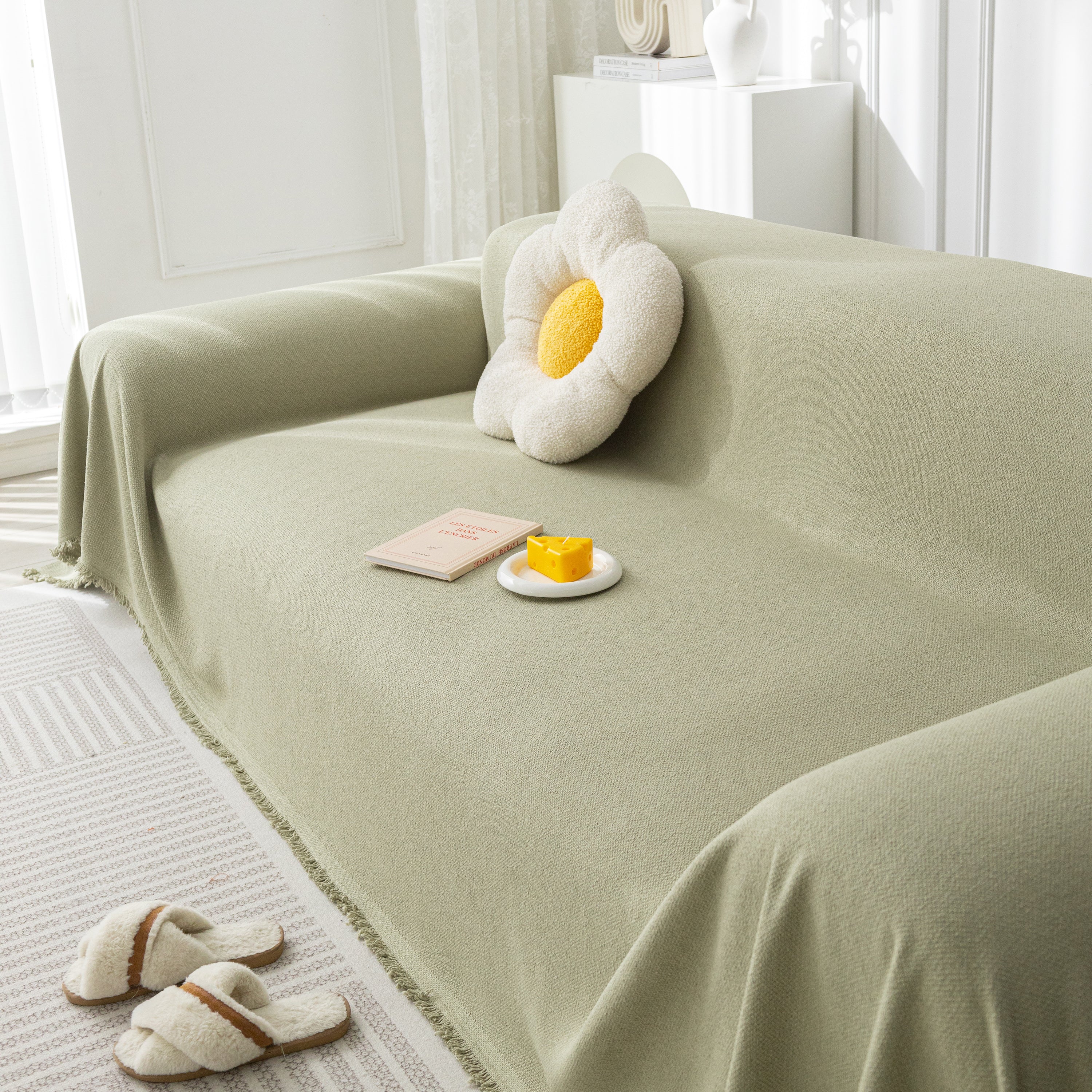 High-Tech Fabric Splash-Resistant Pet Furniture Covers for Sectionals, Dustproof Blanket for Couch
