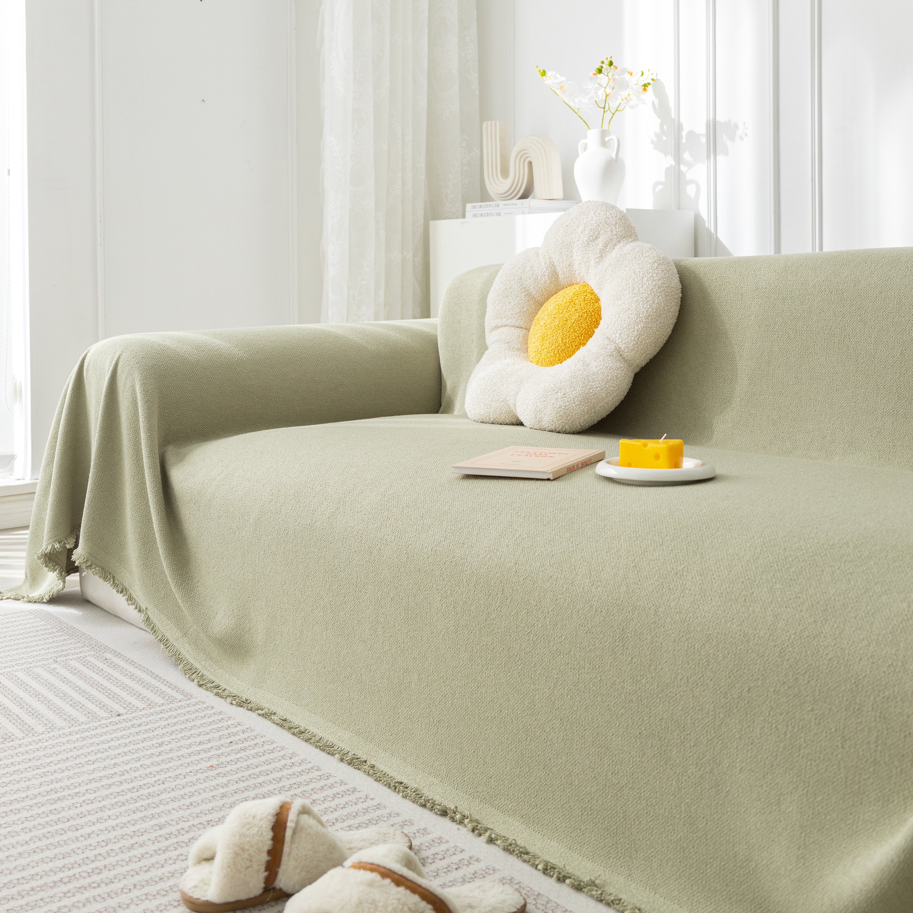 High-Tech Fabric Splash-Resistant Pet Furniture Covers for Sectionals, Dustproof Blanket for Couch