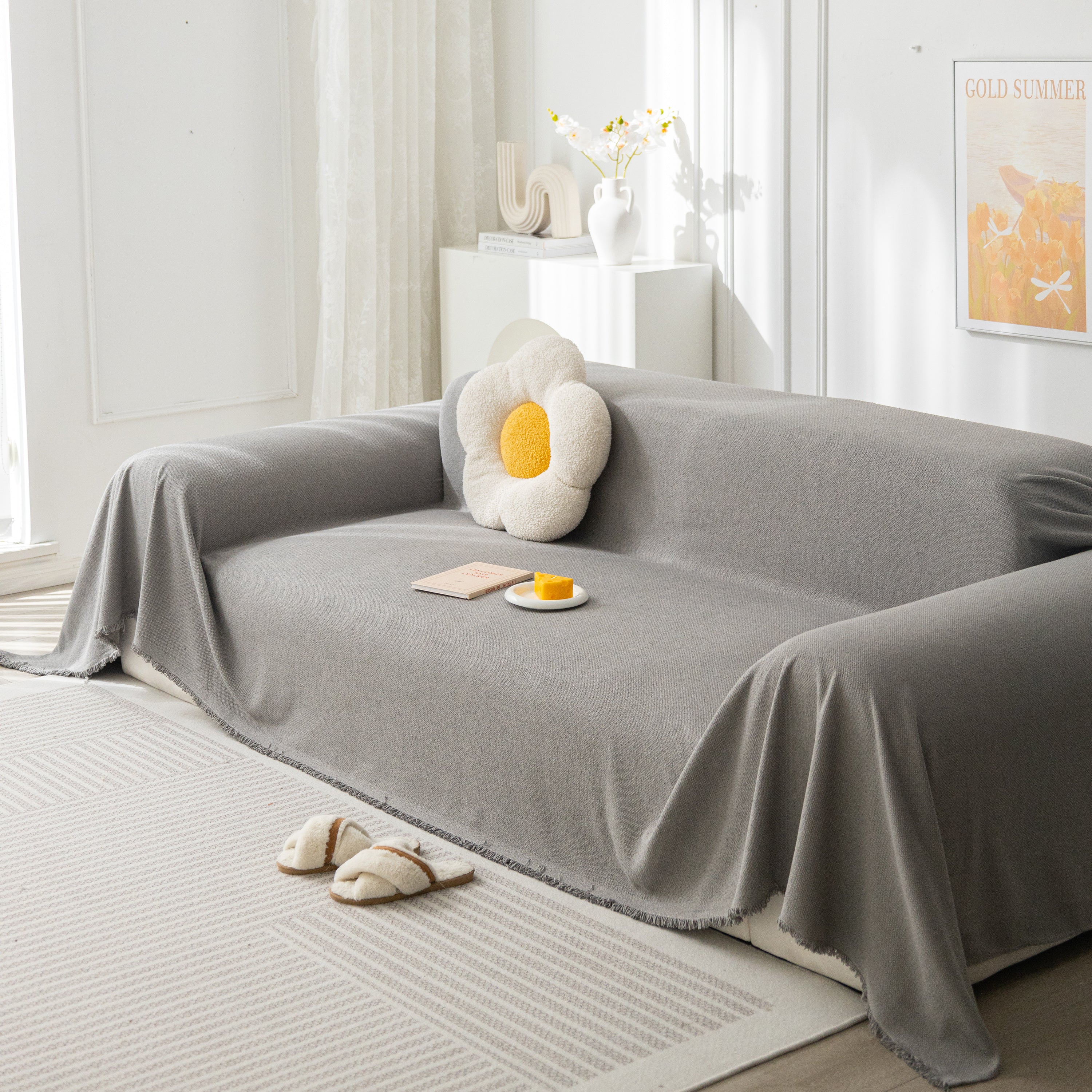 High-Tech Fabric Splash-Resistant Pet Furniture Covers for Sectionals, Dustproof Blanket for Couch