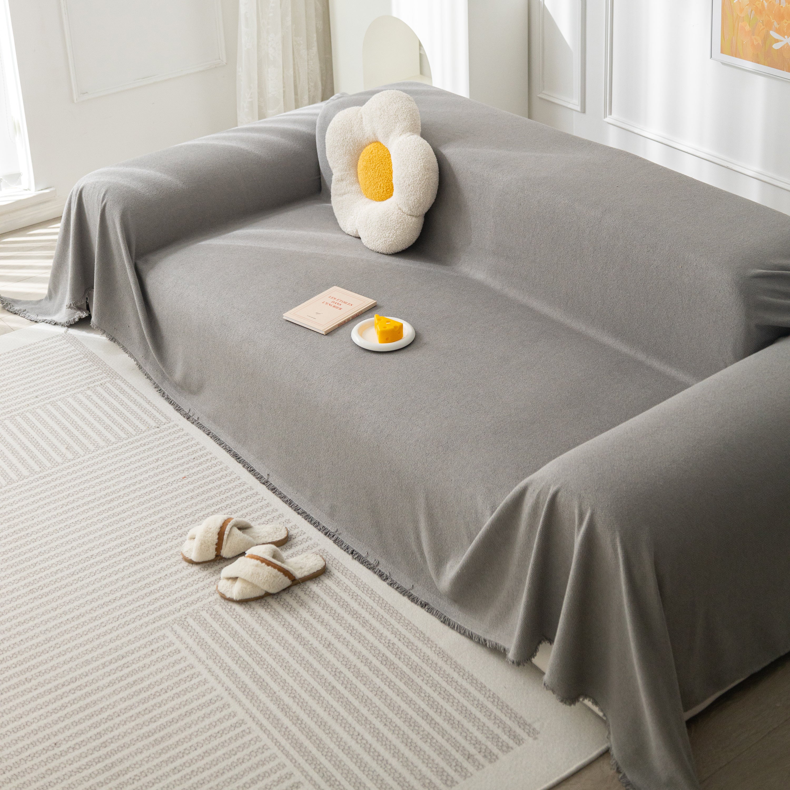 High-Tech Fabric Splash-Resistant Pet Furniture Covers for Sectionals, Dustproof Blanket for Couch