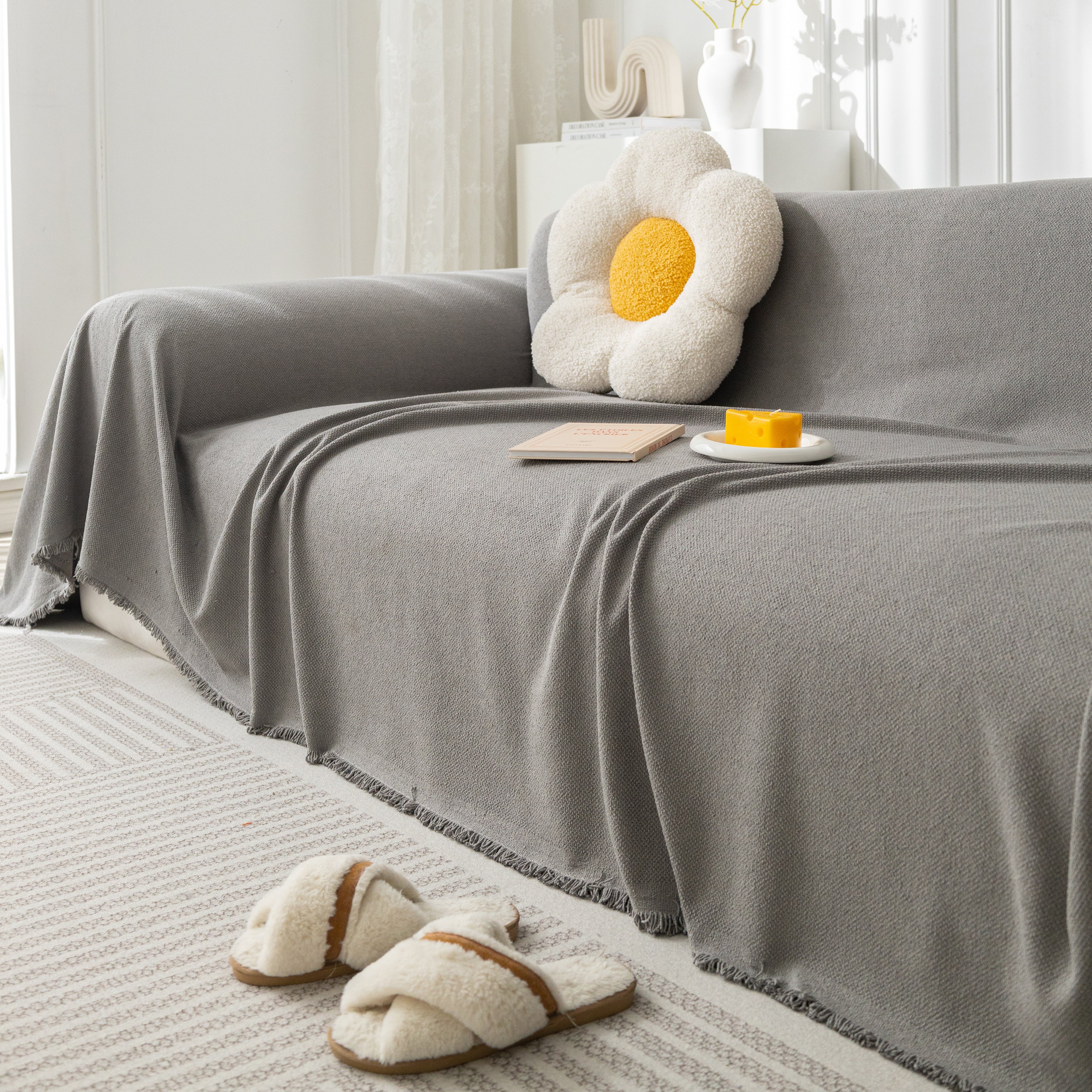 High-Tech Fabric Splash-Resistant Pet Furniture Covers for Sectionals, Dustproof Blanket for Couch