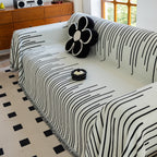 Boho Striped Jacquard Throw Sofa Slipcover Chenille Sofa Throws for Couches for Pets Kids Home Decor