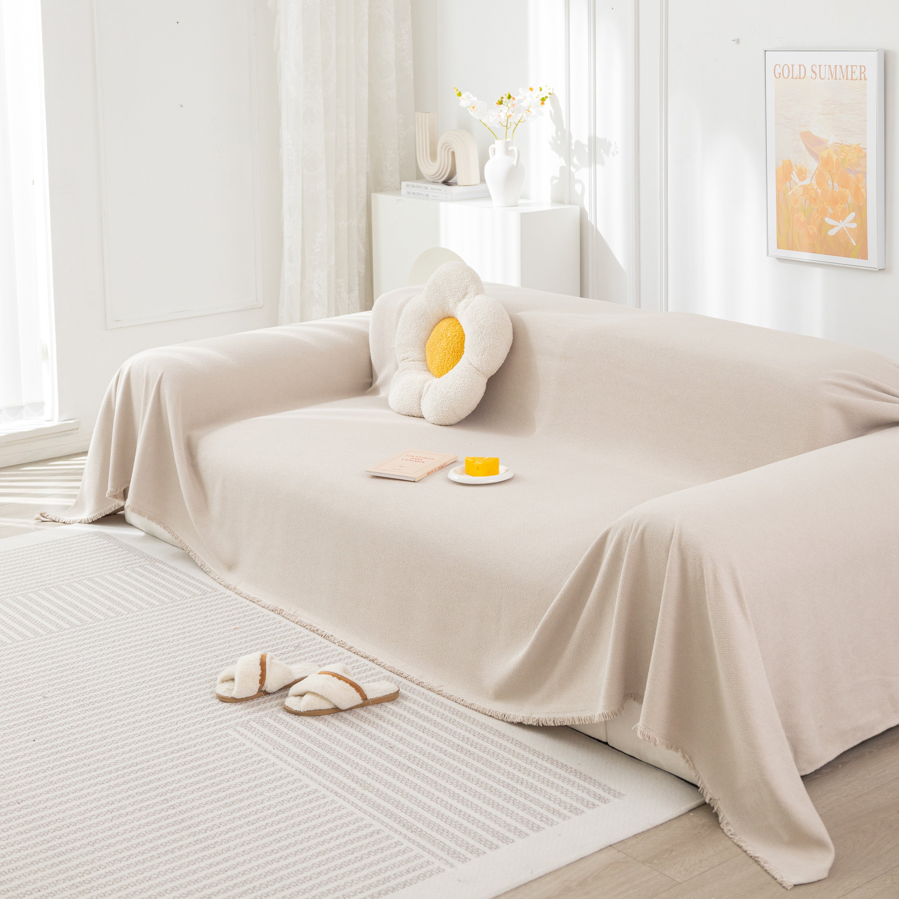 High-Tech Fabric Splash-Resistant Pet Furniture Covers for Sectionals, Dustproof Blanket for Couch