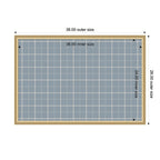 Framed Fabric Pinboard Light Blue Plaid Wall Organization