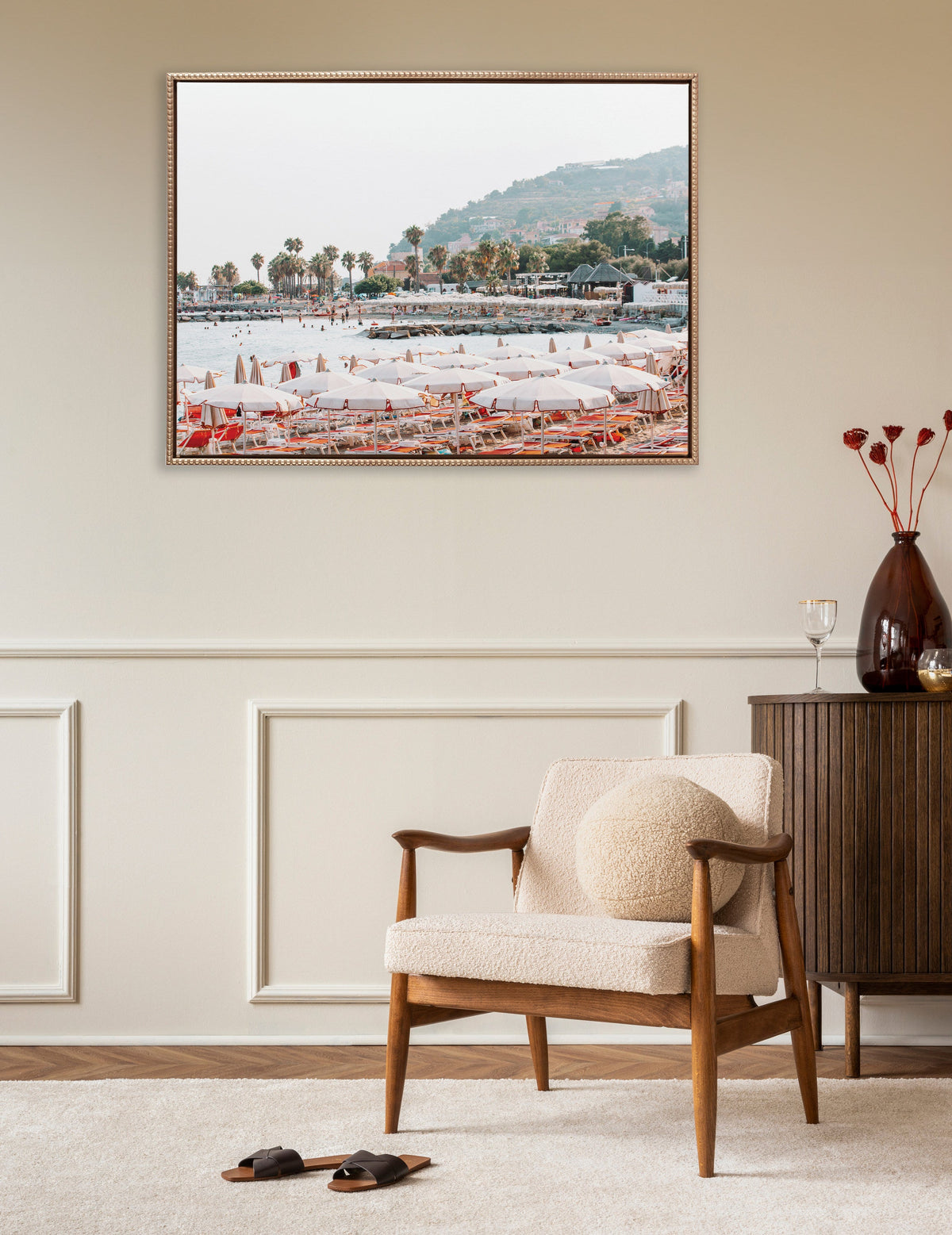 Sylvie Beaded AA  Imperia Framed Canvas by Alicia Abla