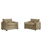 Modern Classic Fabric Single Chair Deep Seat Sofa With Pillow