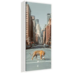 Sylvie Urban Tiger in the City Framed Canvas by Michael Schauer