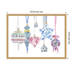 Sylvie Framed Canvas Vintage Hanging Ornaments by Patricia Shaw