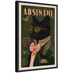 WG Absinthe Kitty by The Whiskey Ginger Framed Canvas Wall Art Print