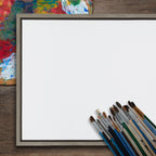 Sylvie Blank Framed Canvas 18x40