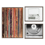Sylvie Record Player Framed Canvas Set by Various Artists