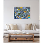 Sylvie Pacific Tower Horizontal Framed Canvas by Leah Nadeau