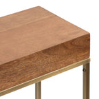 Karlsen Wood and Metal Slim Side Table