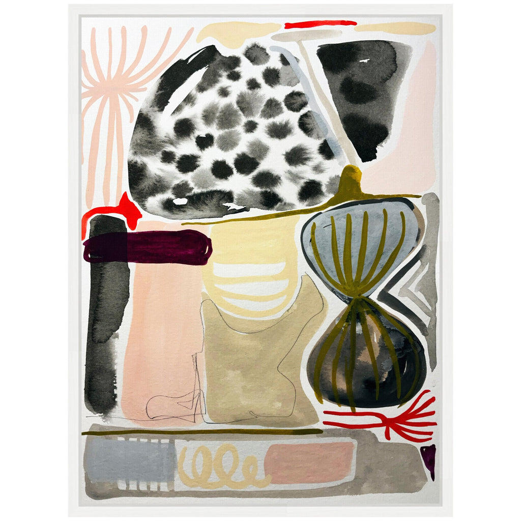 Sylvie Abstract 01 Framed Canvas by Emma Daisy