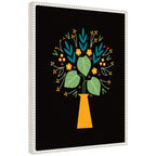 Sylvie Floral Yellow Vase Framed Canvas by Amber Leaders