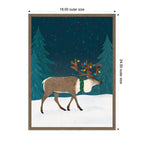 Sylvie Framed Canvas Christmas Caribou by Tania Garcia