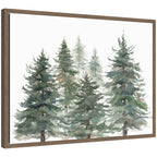 Sylvie Framed Canvas Pines And Evergreens by Patricia Shaw
