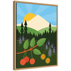 Sylvie Mount Hood Framed Canvas by Amber Leaders