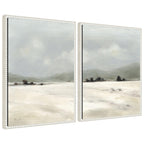 Sylvie Beaded December Mist - 2 Piece Framed Canvas Art Set by Mackenzie Nelson