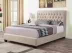 Coaster Home Furnishings 300007Q Upholstered Bed, Oatmeal
