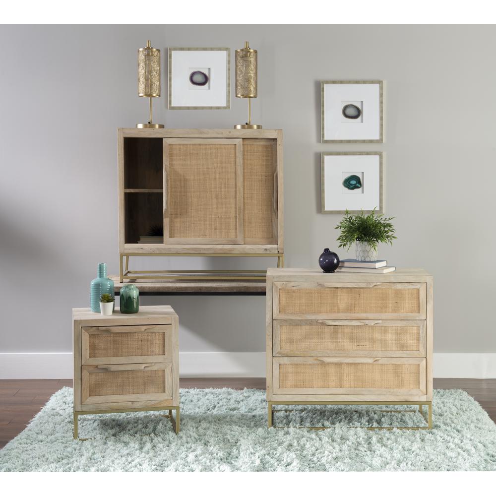 Janie Rattan Cabinet Three Drawers