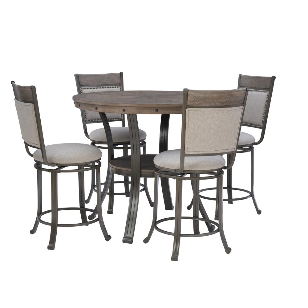 Franklin 5 Piece Gathering Counter Height Group Pewter
