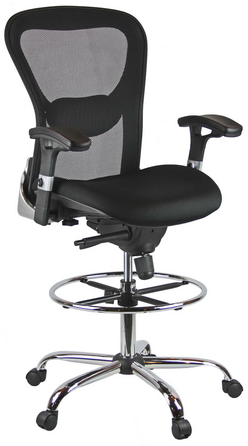 Harwick Deluxe Mesh Drafting Stool with Arms