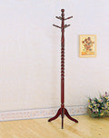 Traditional Merlot Twisted Post Coat Rack