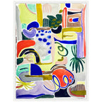Sylvie Abstract 07 Framed Canvas by Emma Daisy