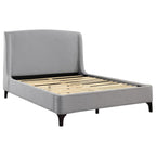 Coaster Home Furnishings Mosby Contemporary Boucle Upholstered Eastern King Size Wingback Bed Frame Platform Bed 54-Inch Headboard Grey 306021Ke