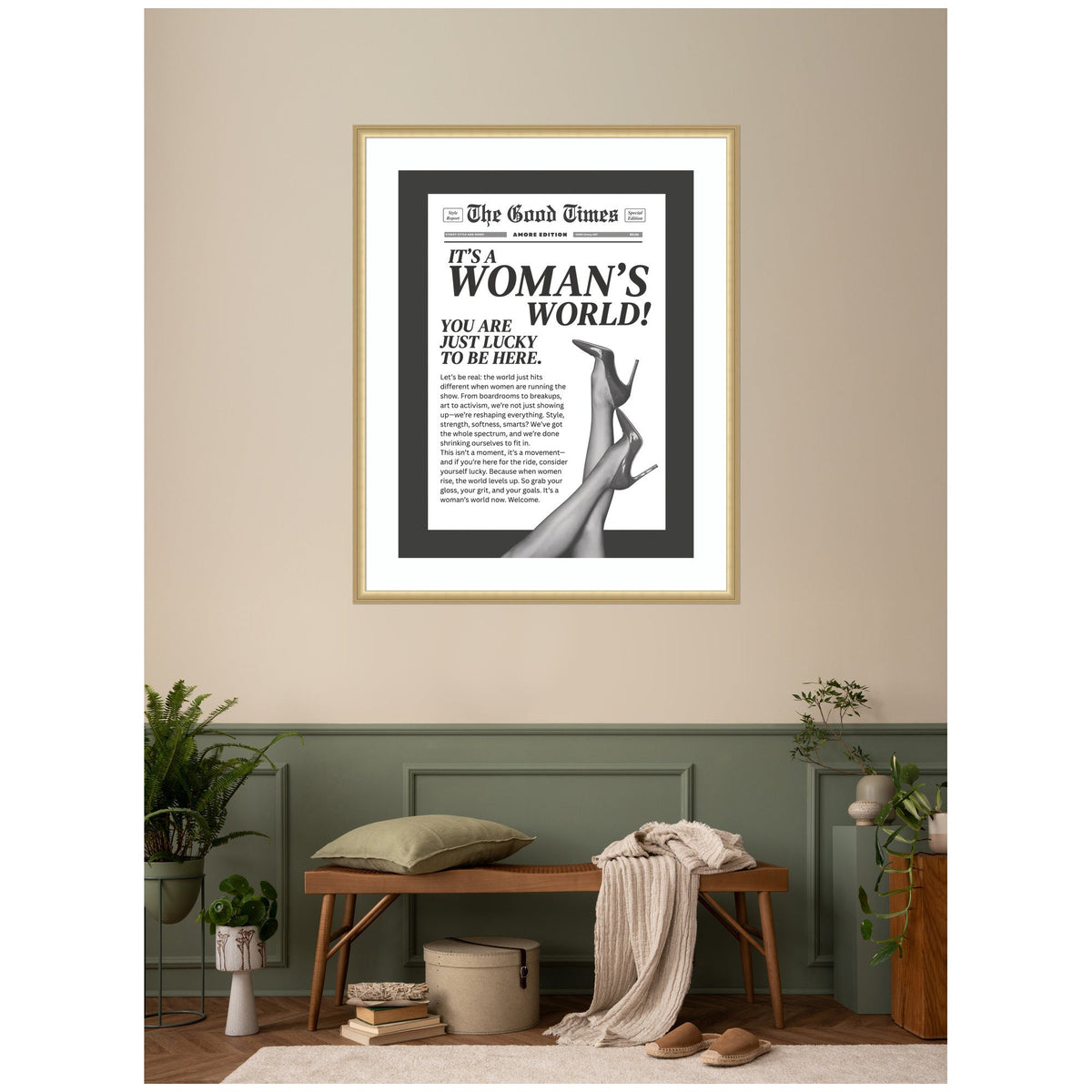 Woman's World by Honey Island Studio Framed Wall Art Print