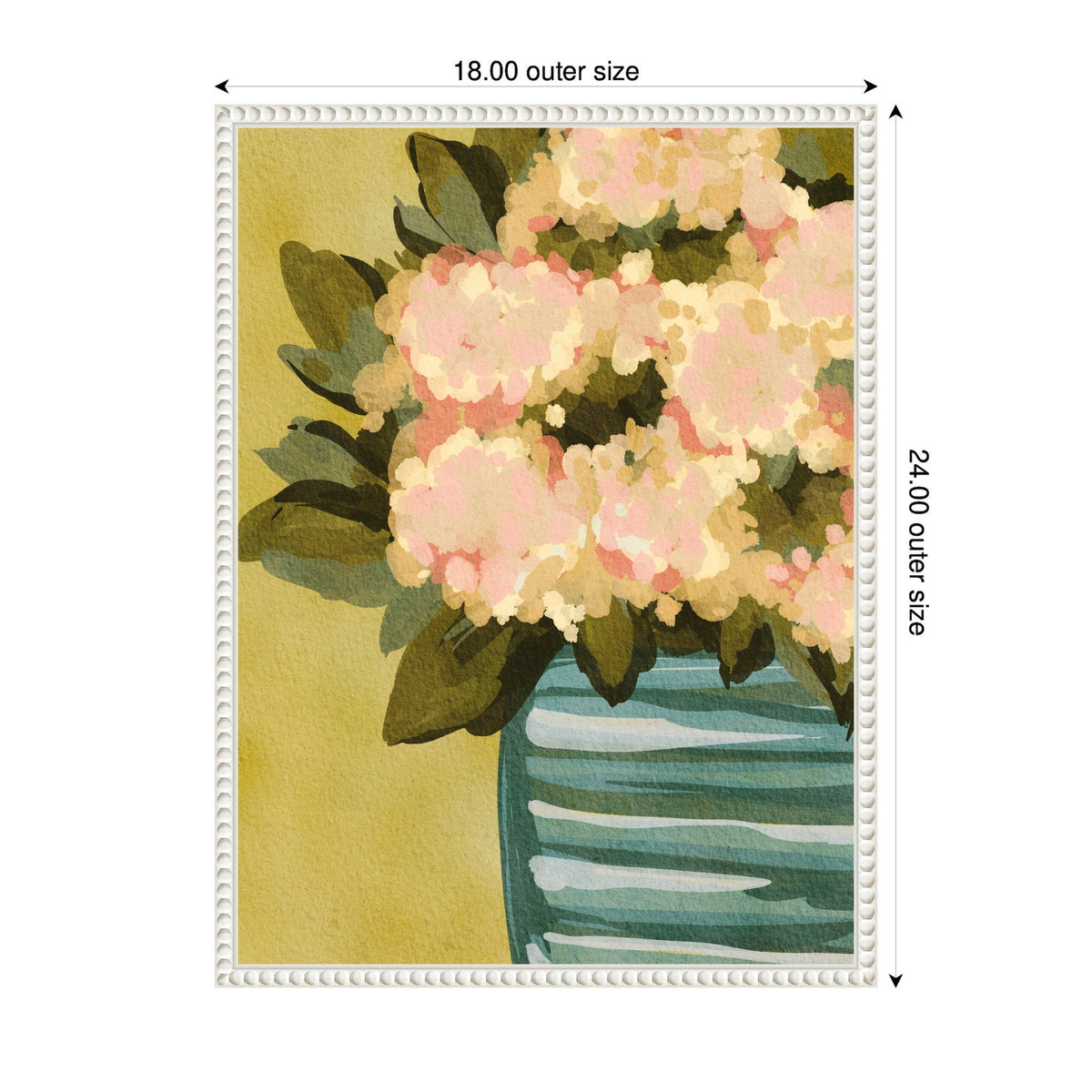 Sylvie Blush Blossoms Framed Canvas by Nikita Jariwala