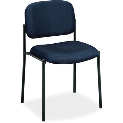 Four-High Armless Office Stacking Chair Seat Finish: Navy