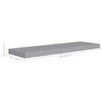 Vidaxl Floating Wall Shelves 2 Pcs Gray 31.5''X9.3''X1.5'' Mdf
