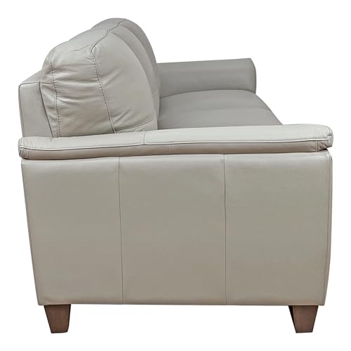 Acme Pacific Palisades Upholstery Pillow Top Arm Sofa in Beige Leather