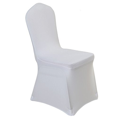 Ieventstar Stretch Spandex Dining Chair Cover Covers Slicovers For Wedding Banquet Dining Room (White)