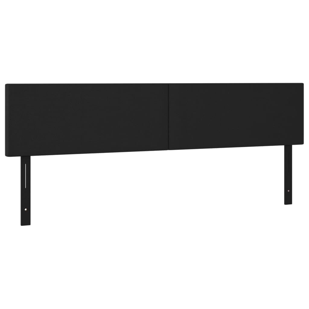 Vidaxl Headboards 2 Pcs Black 35.4&quot;X2&quot;X30.7&quot;/34.6&quot; Faux Leather