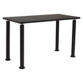 National Public Seating 54"L x 24"W Designer Height Adjustable School Science Lab Utility Table with Phenolic Top - Black