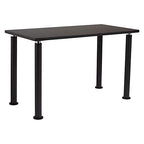 National Public Seating 54"L x 24"W Designer Height Adjustable School Science Lab Utility Table with Phenolic Top - Black