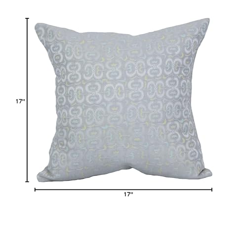 Blazing Needles Square Jacquard Throw Pillows, 17&quot;, Mahlika Sorbet 2 Count