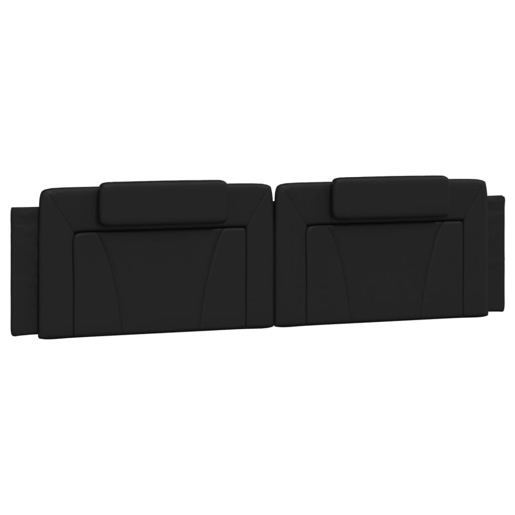 vidaXL 76&quot; Black Faux Leather Headboard Cushion - Upholstered Wall Hanging Pillow for Comfortable Bedroom Support