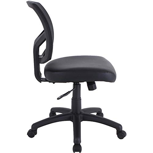 Lorell PVC UpholsteryTask Chair, Black