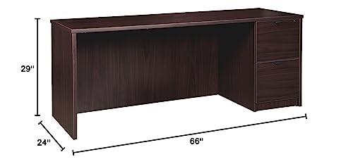 Lorell Prominence 2.0 Espresso Laminate Right-Pedestal Credenza