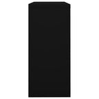 vidaXL Sliding Door Cabinet Black and White 35.4"x15.7"x35.4" Steel