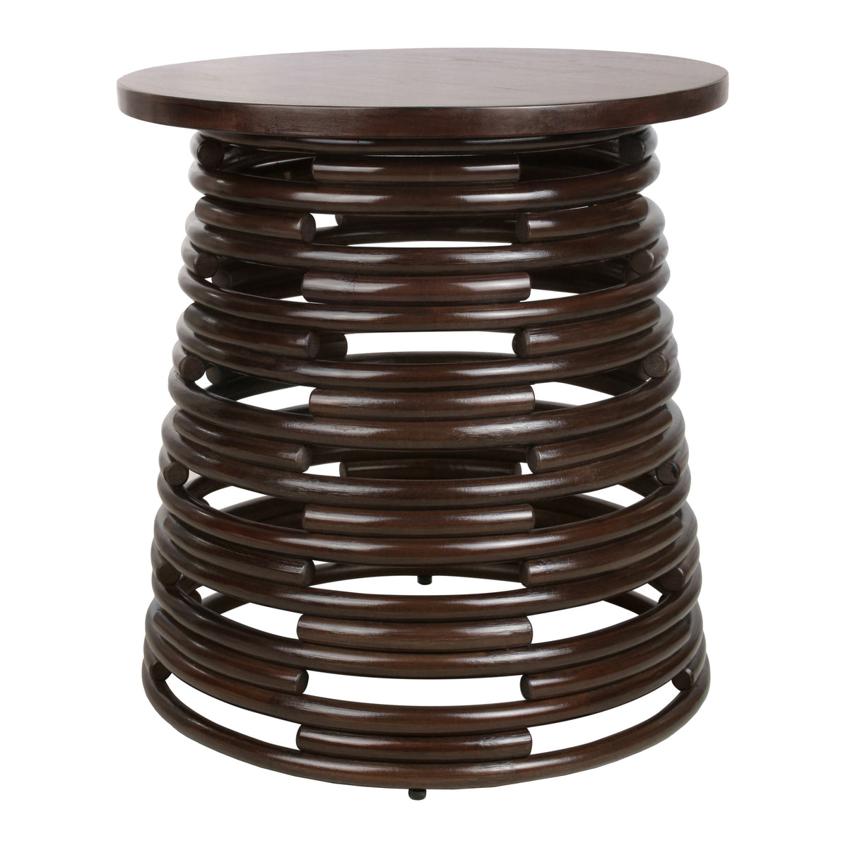 Zeke Rattan Side/End Table w/ Wood Top