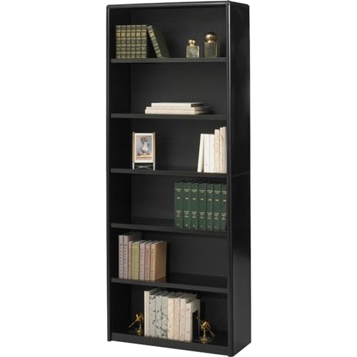 Safco Value Mate Series Metal Bookcases Bookcase,6Shf,80&quot;H,Bk (Pack Of 2)