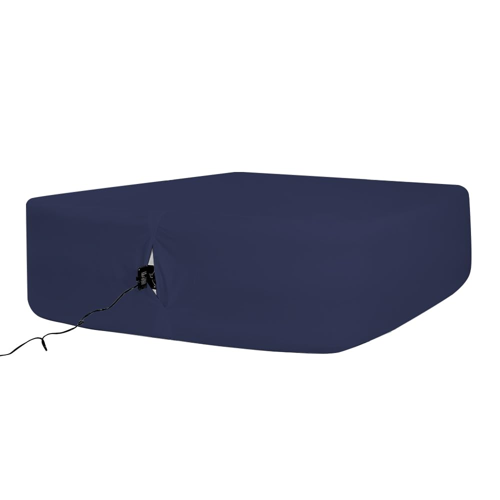 Bedecor Air Bed Sheets For Mattress Cover Removable Bed And Elastic Band Super Soft And Breathable & Deep Up To 21'' Blue Queen